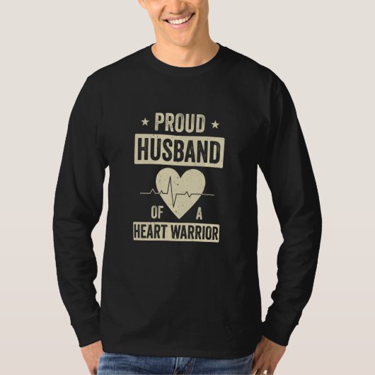 Open Heart Surgery CHD Transplant Husband of a Hea T-Shirt (Vorderseite)