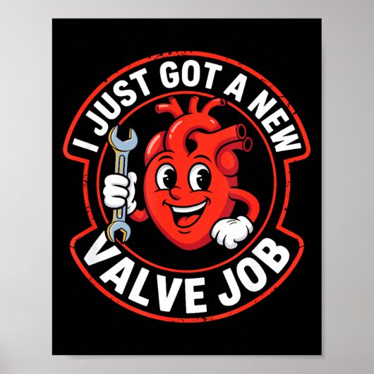 Open Heart Surgery Recovery Funny Poster (Vorne)