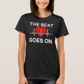 Open Heart Surgery Recovery Heart Beat Apparel T-Shirt (Vorderseite)