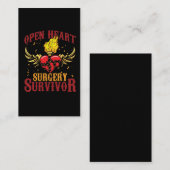 Open Heart Surgery Survivor Bypass Heart Disease Visitenkarte (Vorne/Hinten)