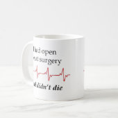 Open Heart Surgery Survivor Coffee Mug Kaffeetasse (Vorderseite Links)