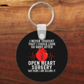 Open Heart Surgery Survivor Coronary Artery Byp Schlüsselanhänger (Vorderseite)