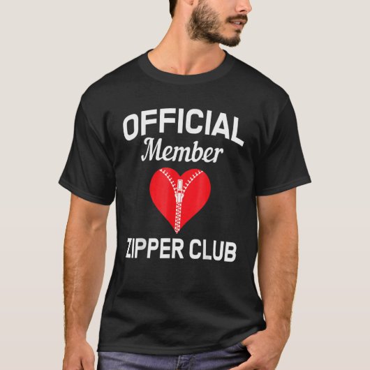 Open Heart Surgery Zipper Club Bypass Get Well Rec T-Shirt (Vorderseite)