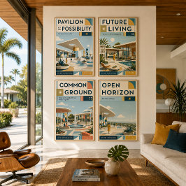 Open Horizon Mid Century Modern Poster