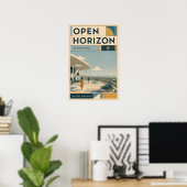 Open Horizon Mid Century Modern Poster (Heimbüro)