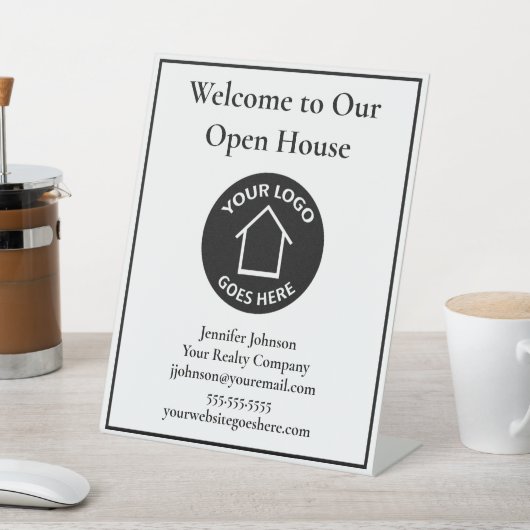 Open House - Anwesen-Logo für Unternehmen Sockelschild (In SItu)