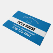 Open House-Anwesen-Logo Fußmatte (Schrägansicht)