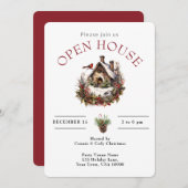 OPEN HOUSE CHRISTMAS BIRD HOUSE EINLADUNG (Vorne/Hinten)