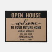 Open House Custom Realtor Willkommen für Kunden Fußmatte (Vorderseite)