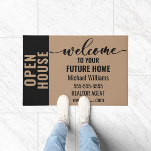 Open House Custom Realtor Willkommen für Kunden Fußmatte