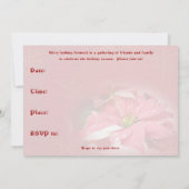 OPen House Einladung - Poinsettia auf Rot (Rückseite)