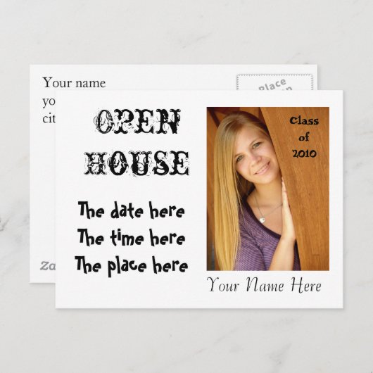 Open House Einladung - Sie gestalten es - Individu (Vorne/Hinten)
