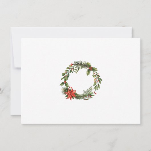 Open House Floral Weihnachtsfeier Einladung (Rückseite)