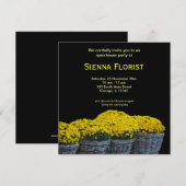 Open House Florist Business Einladung (Vorne/Hinten)