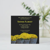 Open House Florist Business Einladung (Stehend Vorderseite)
