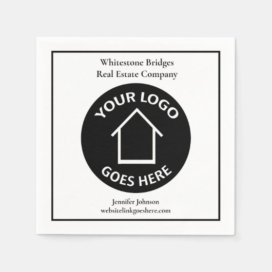 Open House für Real Anwesen Company Custom Realty  Serviette (Vorderseite)
