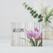 Open House Hostess Dusche Willkommens Sales Party Ankündigungspostkarte (Stehend Vorderseite)