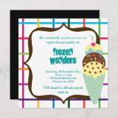 Open House Ice Cream Salon Einladung (Vorne/Hinten)