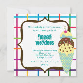 Open House Ice Cream Salon Einladung (Vorderseite)