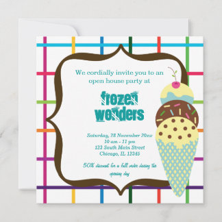 Open House Ice Cream Salon Einladung