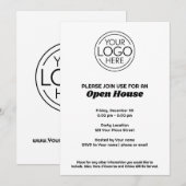 Open House-Logo für Büros oder Unternehmen Einladung (Vorne/Hinten)