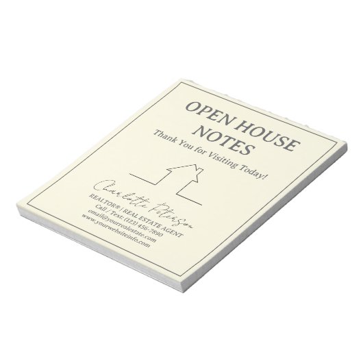 Open House Notepad for Realtors Notizblock (Rotiert)