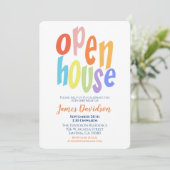 Open House Party Moderner Minimal Einladung (Stehend Vorderseite)