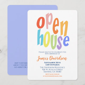 Open House Party Moderner Minimal Einladung