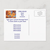 OPEN HOUSE! Postkarten Einladungen Veranstaltungen (Rückseite)