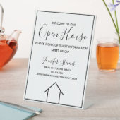 Open House Real Anwesen Agent Custom Realty Compan Sockelschild (In Situ)