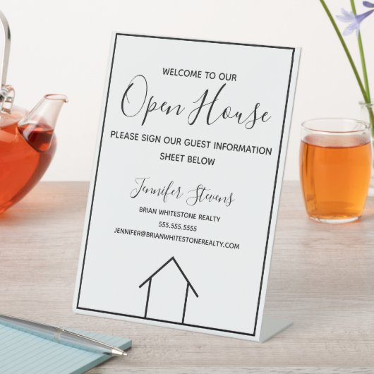 Open House Real Anwesen Agent Custom Realty Compan Sockelschild (In Situ)