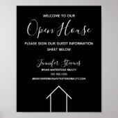 Open House Real Anwesen Company Custom Black Poster (Vorne)