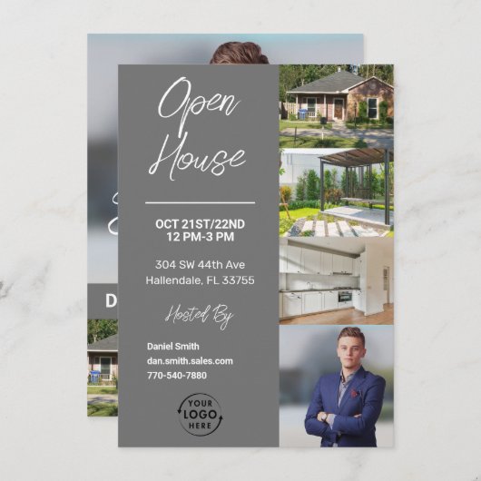 Open House | Real Anwesen Marketing Flyer Einladung (Vorne/Hinten)