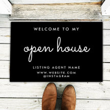 Open House Real Anwesen Modernes Black Realtor