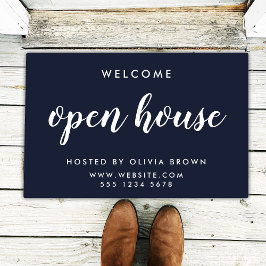 Open House Real Anwesen Navy Blue Realtor Fußmatte