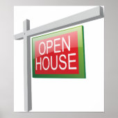 Open House Real Anwesen Sign Poster (Vorne)