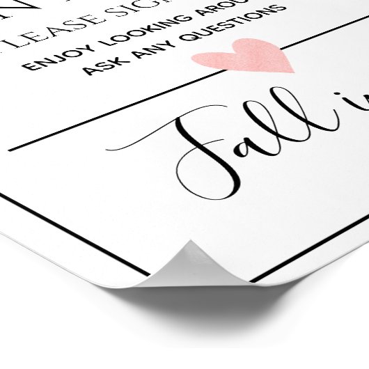 Open House Real Anwesen Signatur, Real Anwesen Poster (Ecke)