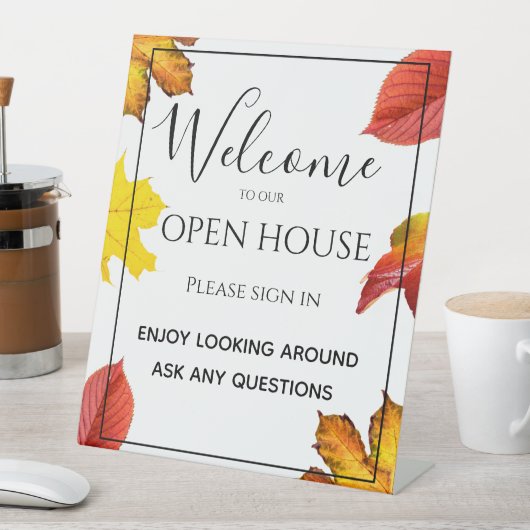 Open House Real Anwesen Zeichen, Real Anwesen fall Sockelschild (In Situ)