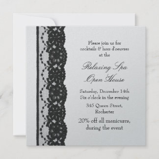 Open House Silver French Lace Einladung