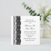 Open House White French Lace Einladung (Stehend Vorderseite)