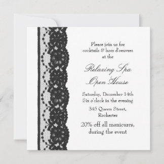Open House White French Lace Einladung