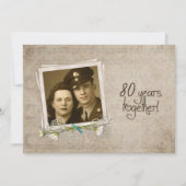 Open House zum 80. Hochzeitstag Einladung (Vorderseite)