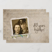 Open House zum 80. Hochzeitstag Einladung (Vorne/Hinten)