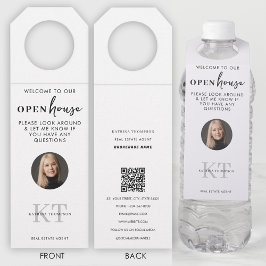 Open Houses & Real Anwesen Agent Foto QR Code Flaschenanhänger