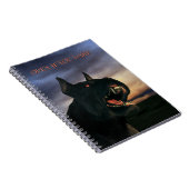 Open If You Dare. Big, black dog Notizblock (Rechte Seite)