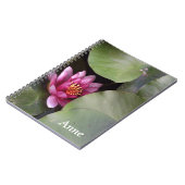 Open Lotus Blume Individuelle Name Notizblock (Linke Seite)