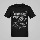 Open Mic Night New York City Mens Graphic Style T-Shirt