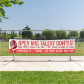 Open mic Talent Wettbewerb rot Banner (Insitu)