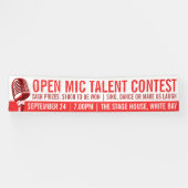 Open mic Talent Wettbewerb rot Banner (Horizontal)