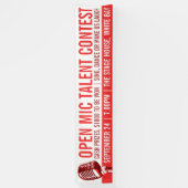 Open mic Talent Wettbewerb rot Banner (Vertikal)